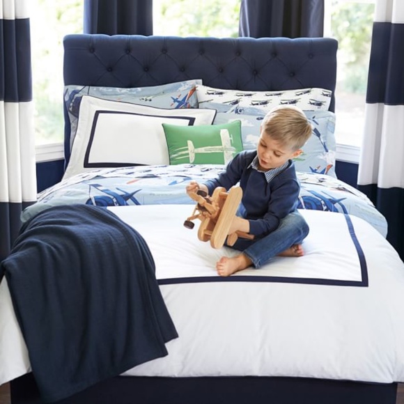 Pottery Barn Kids Organic Decorator Organic Duvet Cover & Euro Sham - Picture 1 of 6